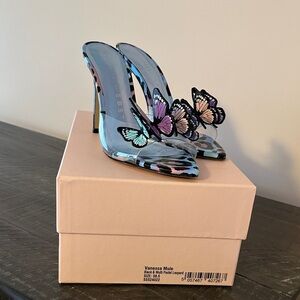 Sophia Webster Vanessa Butterfly Mules 38.5 100mm Heel